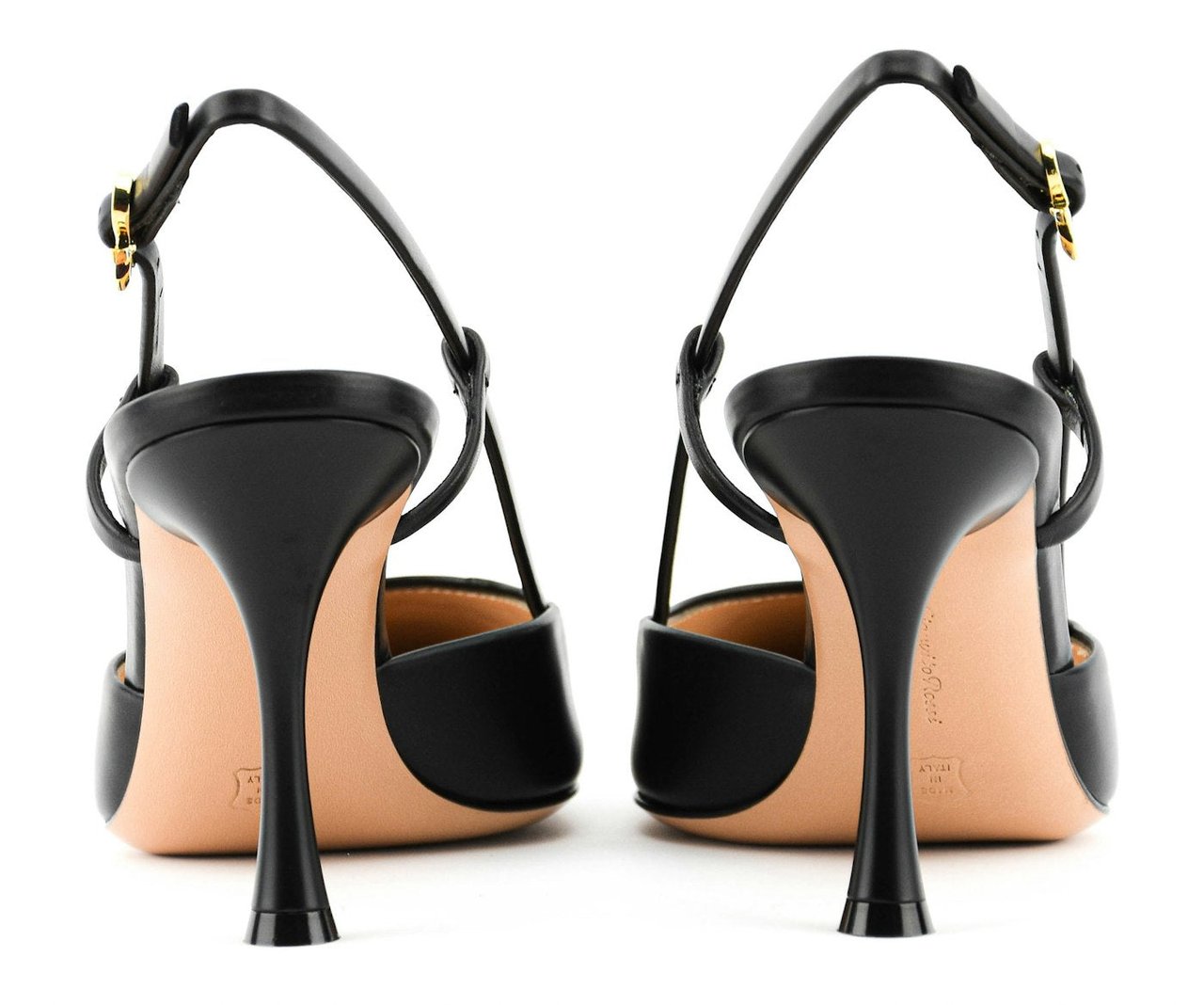 Gianvito Rossi Ribbon Sling Black Zwart