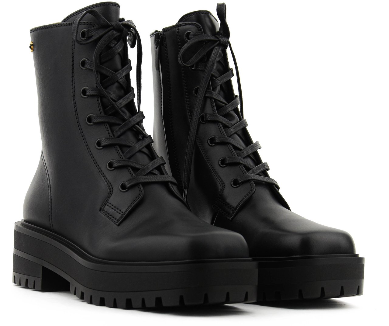 Gianvito Rossi Turner Lace Up Boot Black Zwart