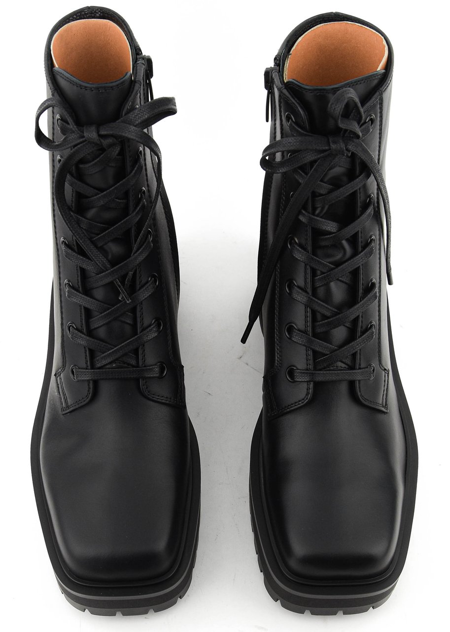 Gianvito Rossi Turner Lace Up Boot Black Zwart