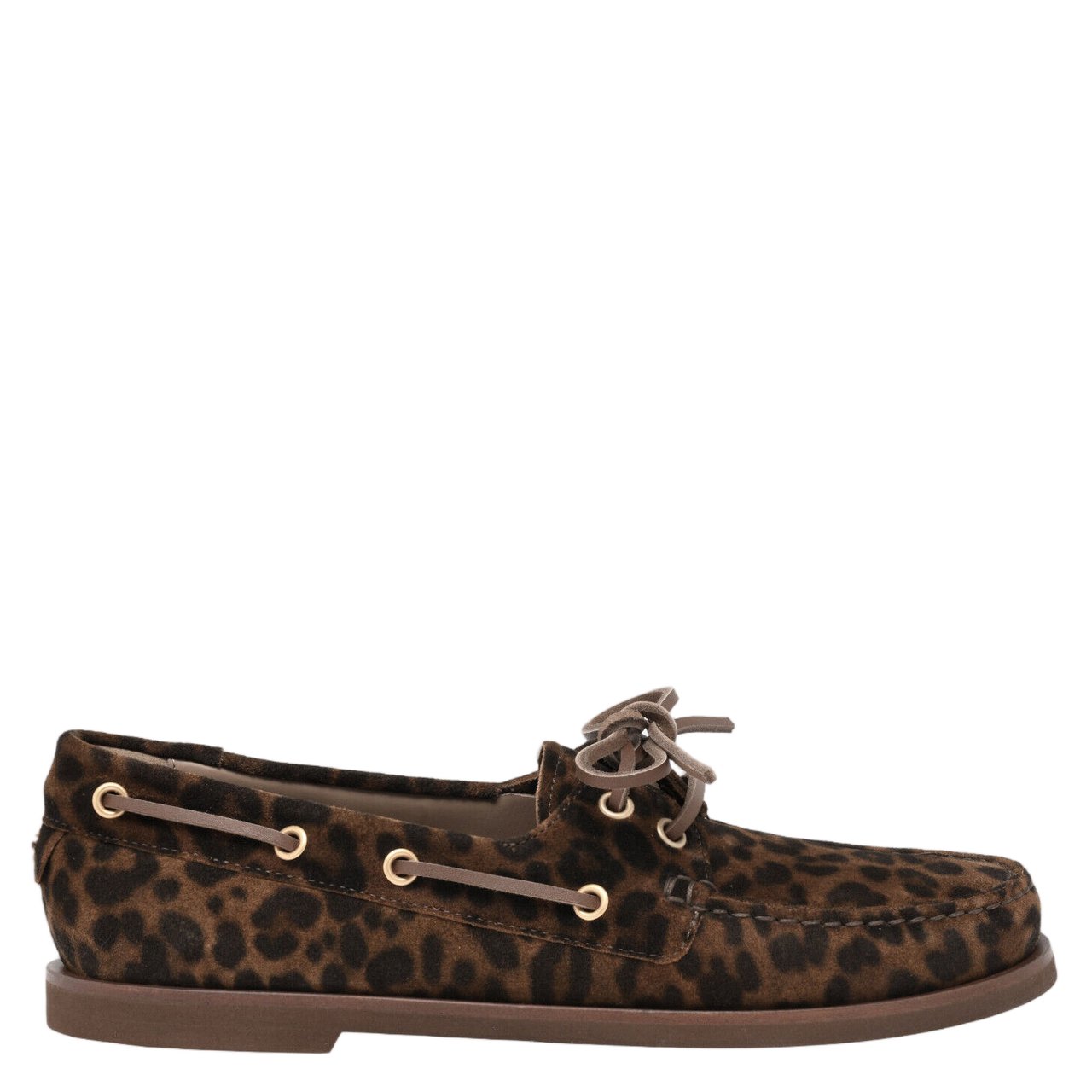 Gianvito Rossi Animal Print Leather Loafers Zwart