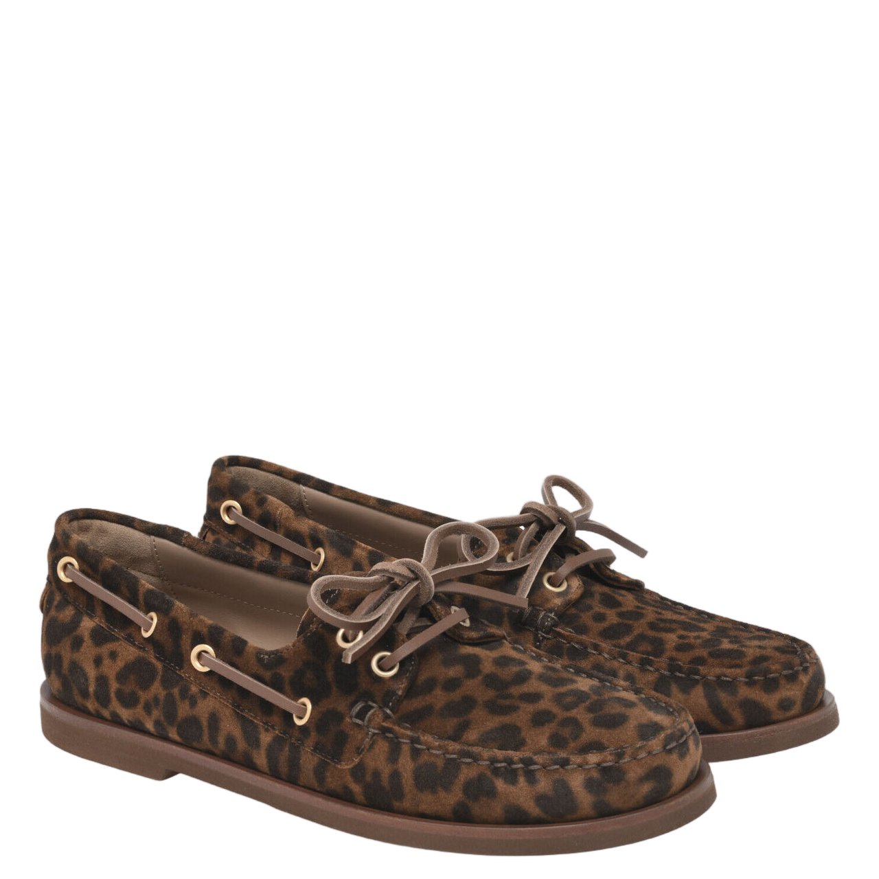 Gianvito Rossi Animal Print Leather Loafers Zwart