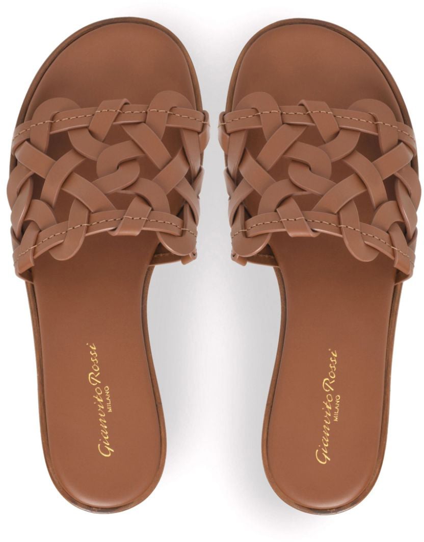 Gianvito Rossi Sandals Leather Brown Bruin