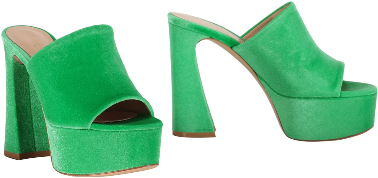 Gianvito Rossi Suede mules Groen