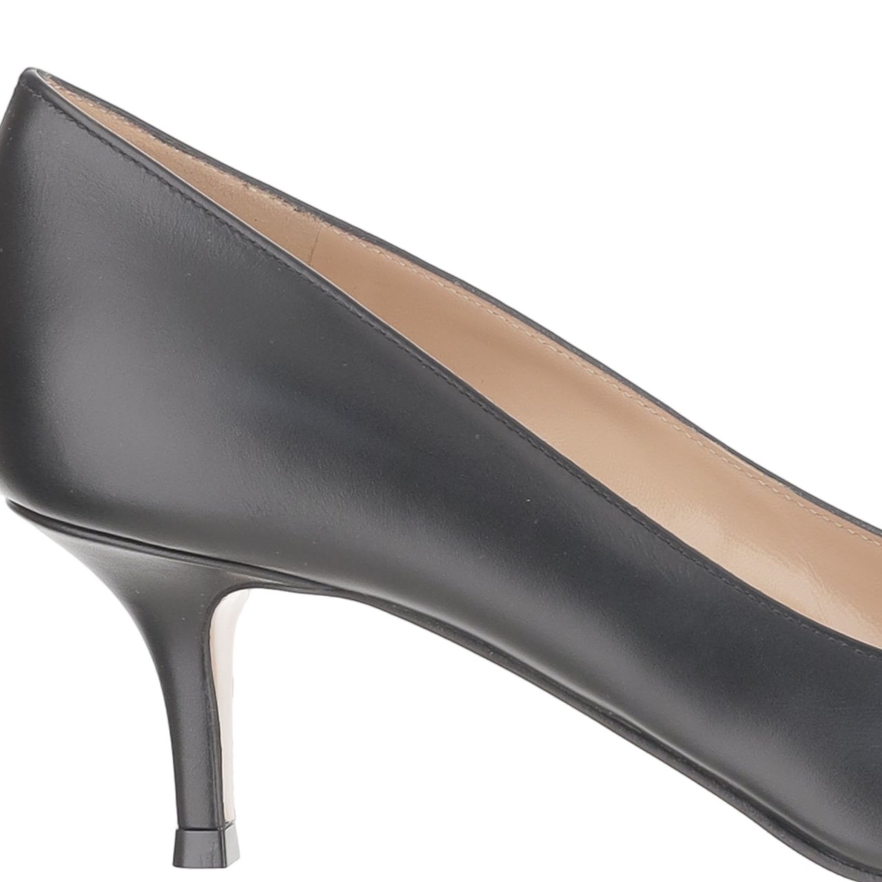 Gianvito Rossi Pointed-Toe Suede Pumps With Mid-Height Heel Grijs