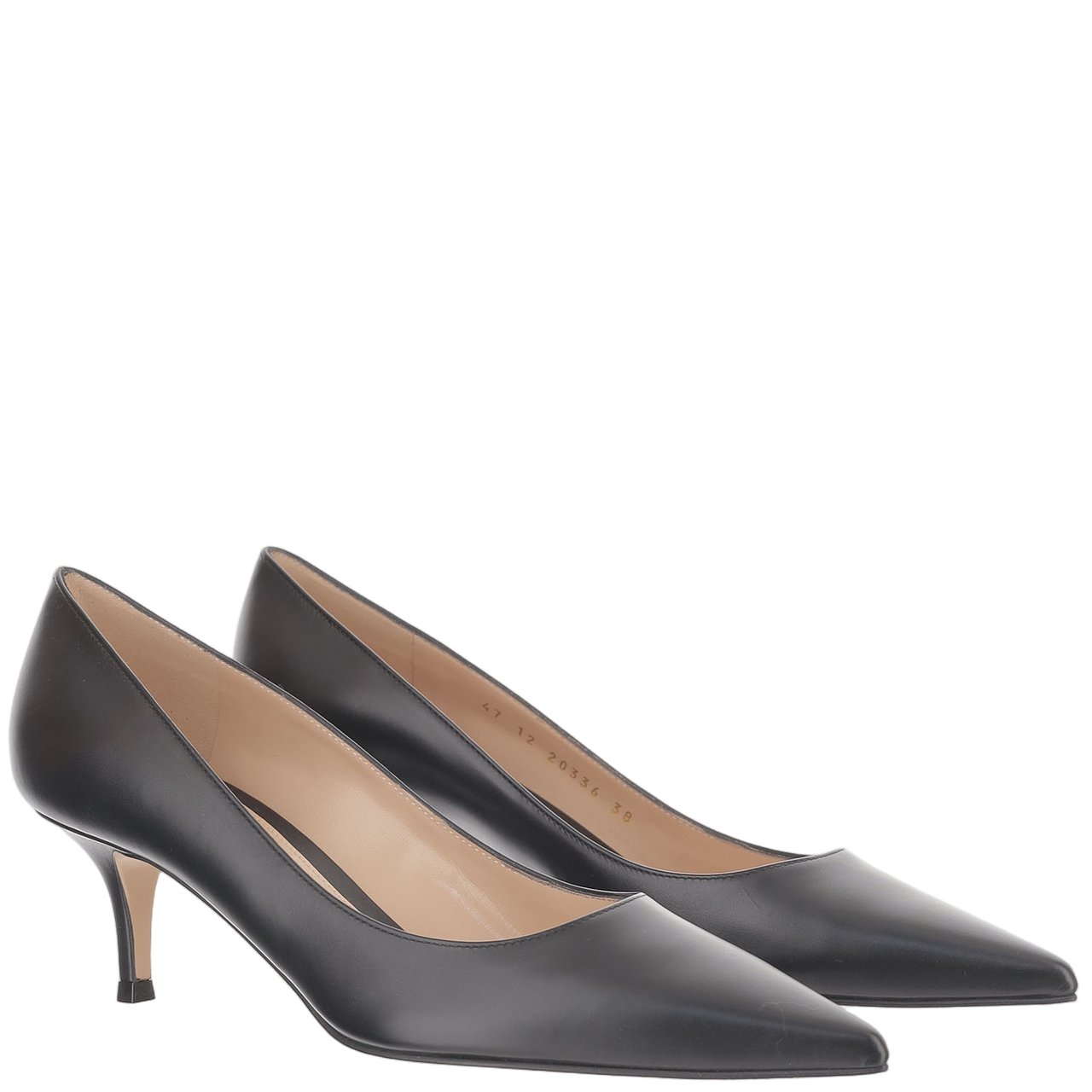 Gianvito Rossi Pointed-Toe Suede Pumps With Mid-Height Heel Grijs