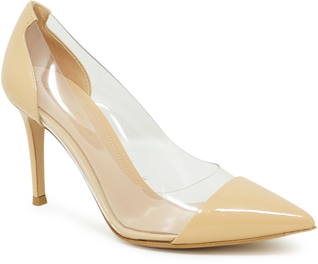 Gianvito Rossi GIANVITO ROSSI G20938.85RIC.VGLNUTR NUDE PATENT LEATHER PUMPS Beige
