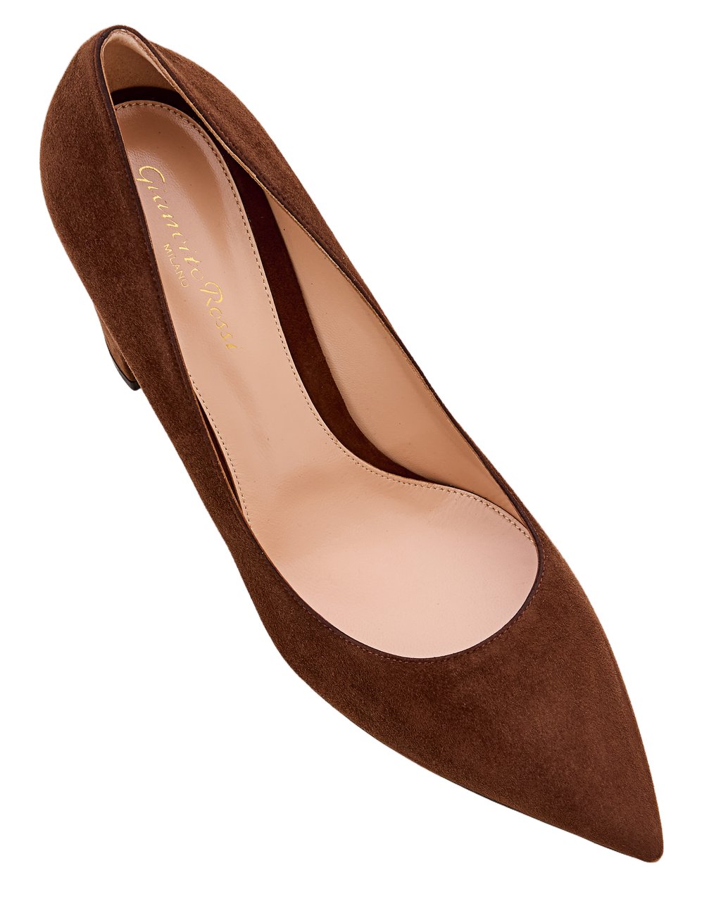 Gianvito Rossi Pointed-Toe Suede Pumps With 85Mm Block Heel Bruin