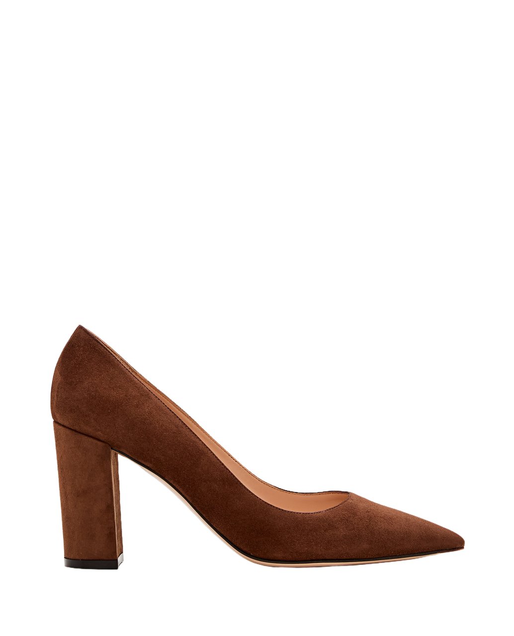 Gianvito Rossi Pointed-Toe Suede Pumps With 85Mm Block Heel Bruin
