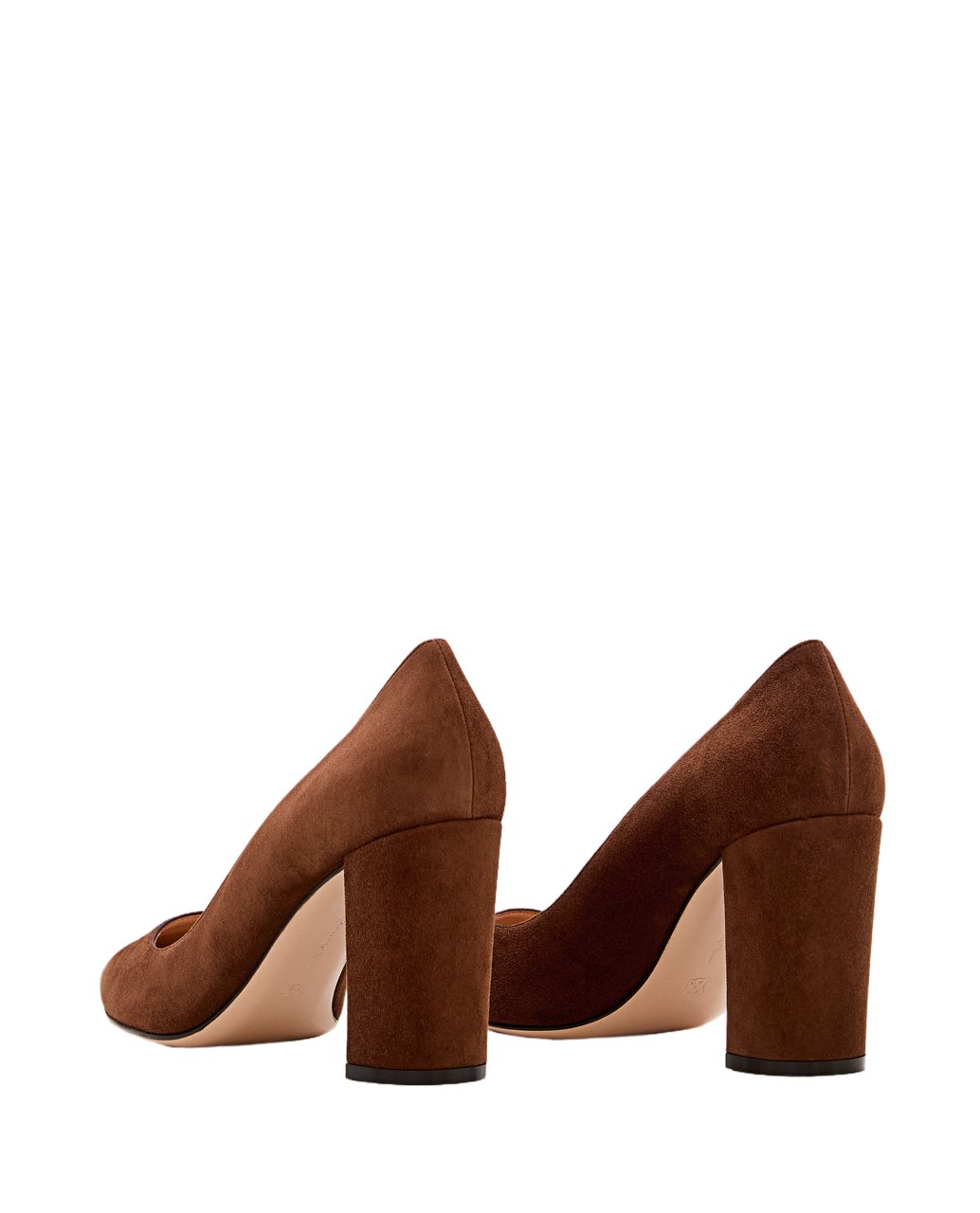 Gianvito Rossi Pointed-Toe Suede Pumps With 85Mm Block Heel Bruin