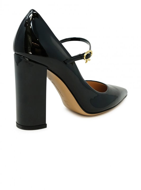 Gianvito Rossi GIANVITO ROSSI G22235.00 RIC.VERNERO BLACK PATENT RIBBON JANE 100 PUMPS Zwart