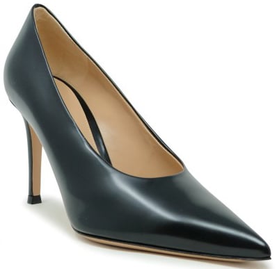 Gianvito Rossi GIANVITO ROSSI G22277.85RIC.TOKNERO BLACK LEATHER PUMPS Zwart