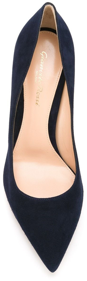 Gianvito Rossi With Heel Navy Geel