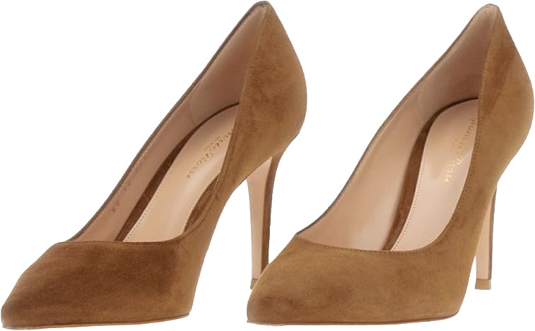 Gianvito Rossi 85Mm Suede Stiletto Heel With Pointed Toe And Seamless Design Bruin