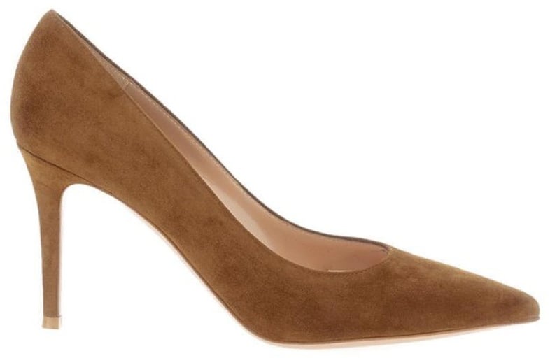 Gianvito Rossi 85Mm Suede Stiletto Heel With Pointed Toe And Seamless Design Bruin