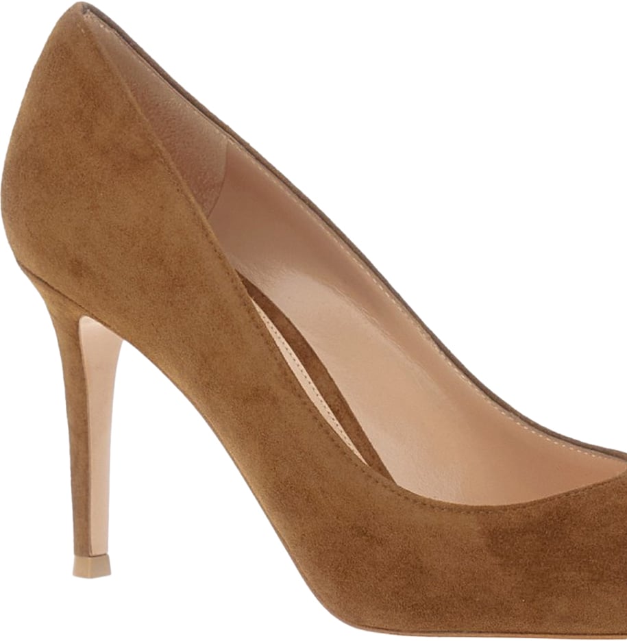Gianvito Rossi 85Mm Suede Stiletto Heel With Pointed Toe And Seamless Design Bruin
