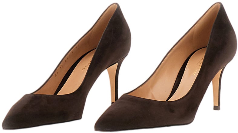 Gianvito Rossi Pointed-Toe Suede Stiletto Pumps by Gianvito Rossi Bruin