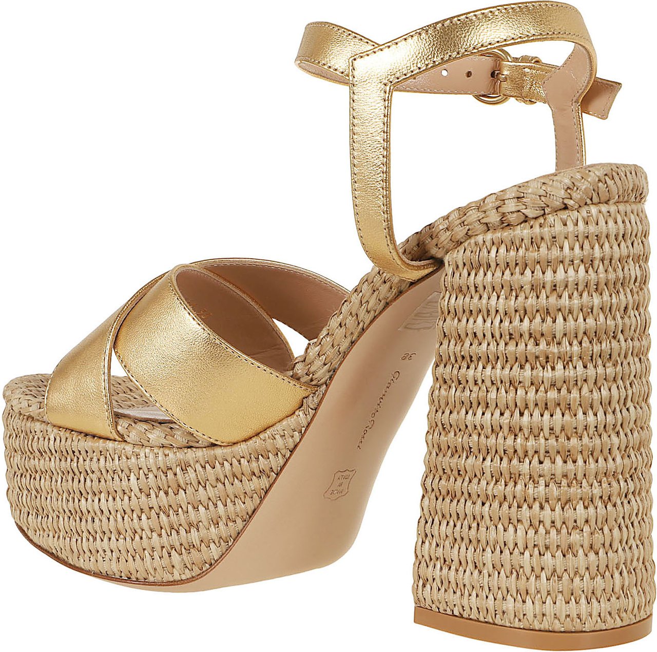 GIANVITO ROSSI BEBE NAPPA SILK WASHED+MARBELL Beige