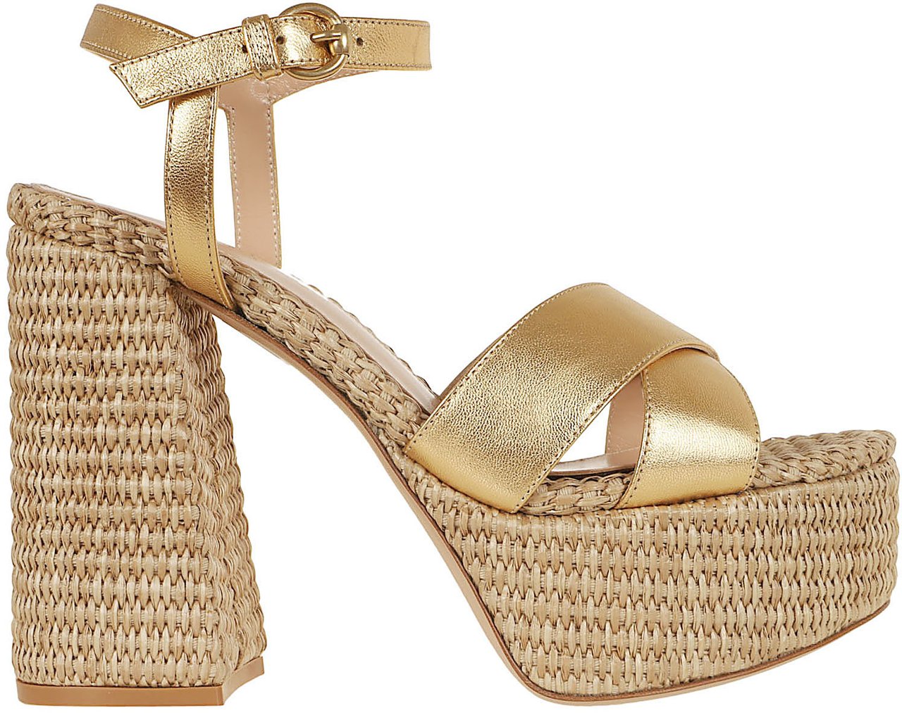 GIANVITO ROSSI BEBE NAPPA SILK WASHED+MARBELL Beige