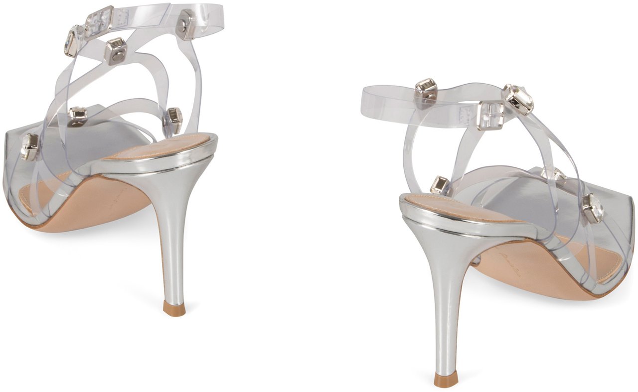 Gianvito Rossi Crystal Fever heeled sandals Zilver