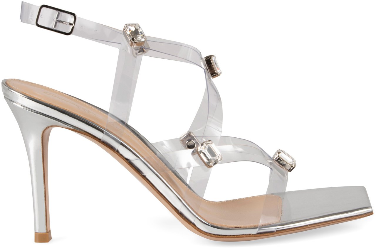 Gianvito Rossi Crystal Fever heeled sandals Zilver