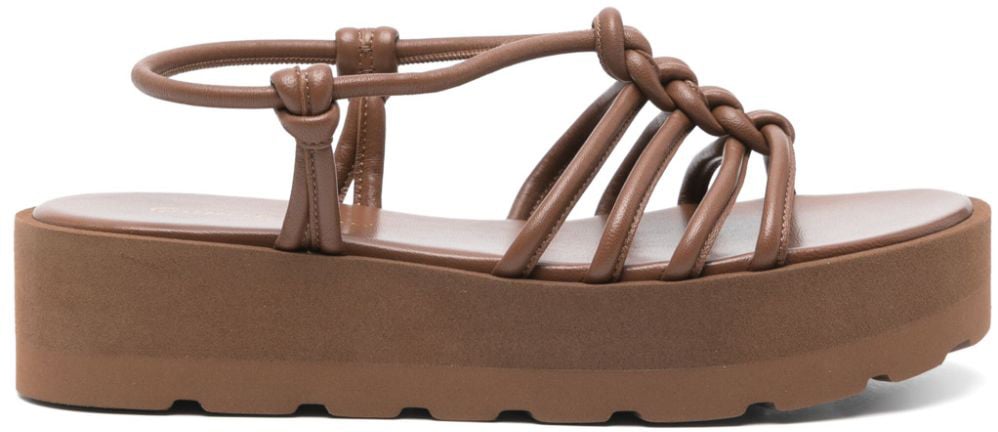 Gianvito Rossi Sandals Leather Brown Bruin