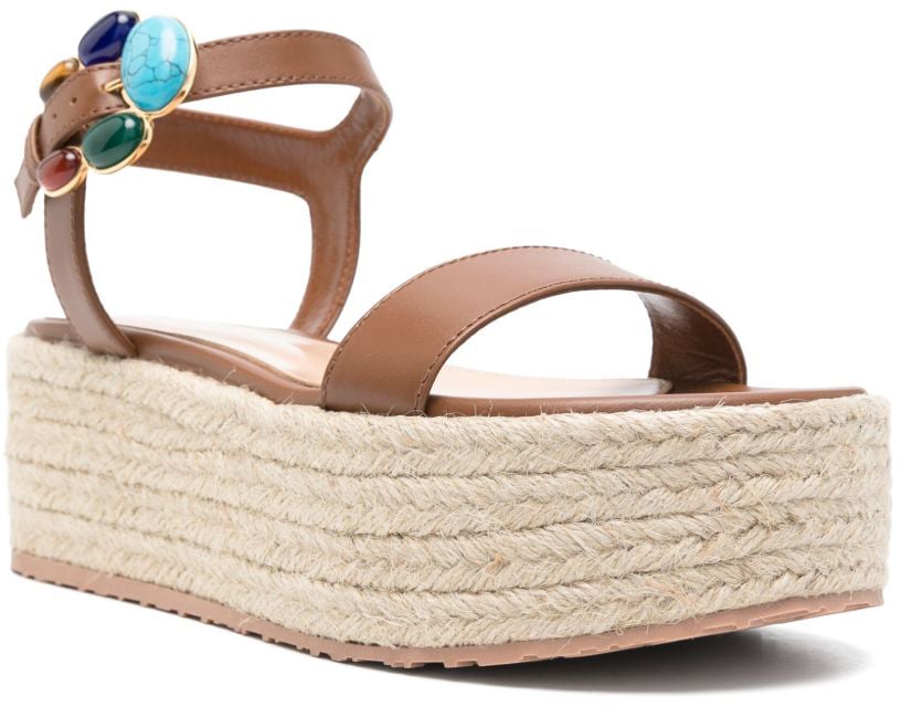 Gianvito Rossi Sandals Leather Brown Bruin