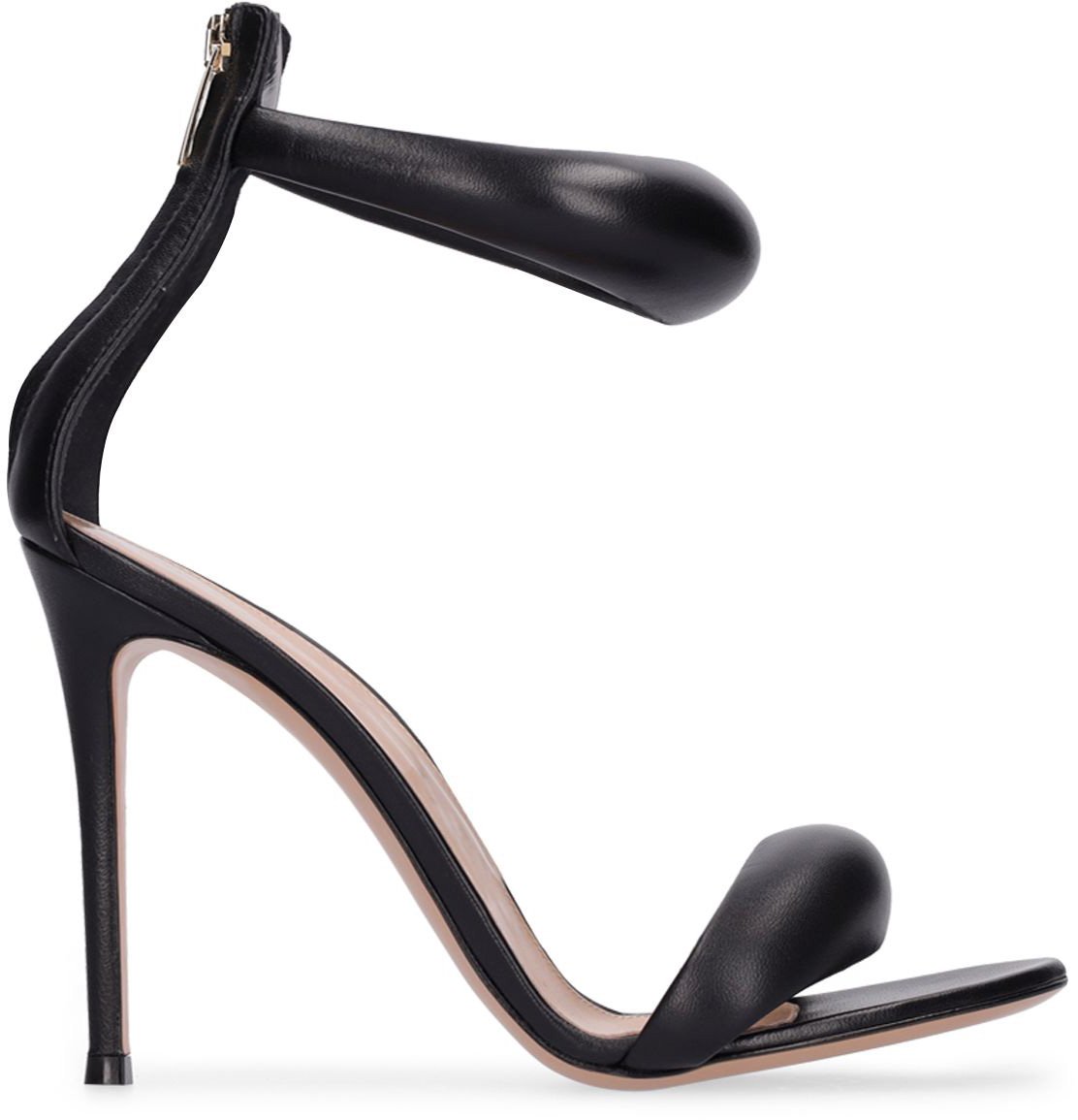 Gianvito Rossi Elegant black sandal with high heel Zwart