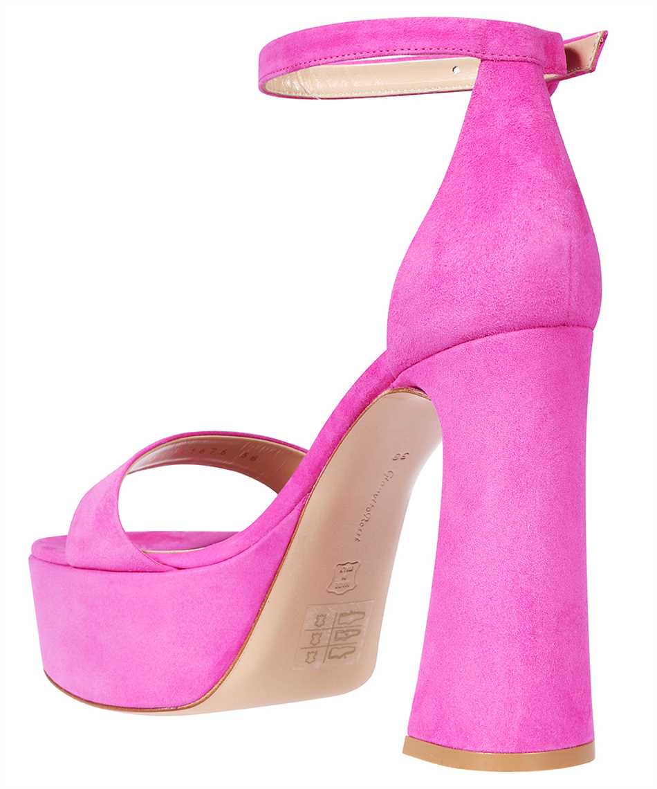 Gianvito Rossi Suede ankle strap sandals Roze