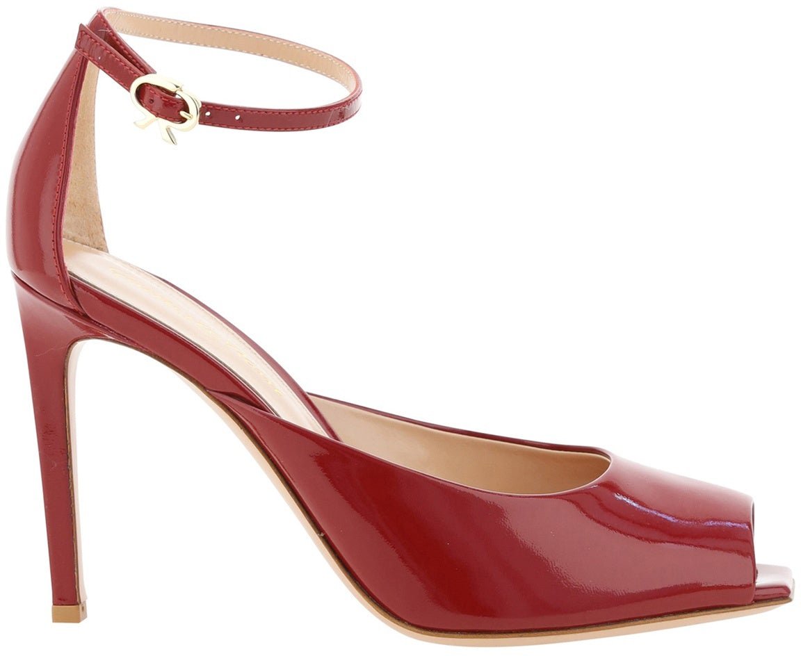 Gianvito Rossi Gianvito Rossi Nuit 95 Glossed-Leather Pumps Rood