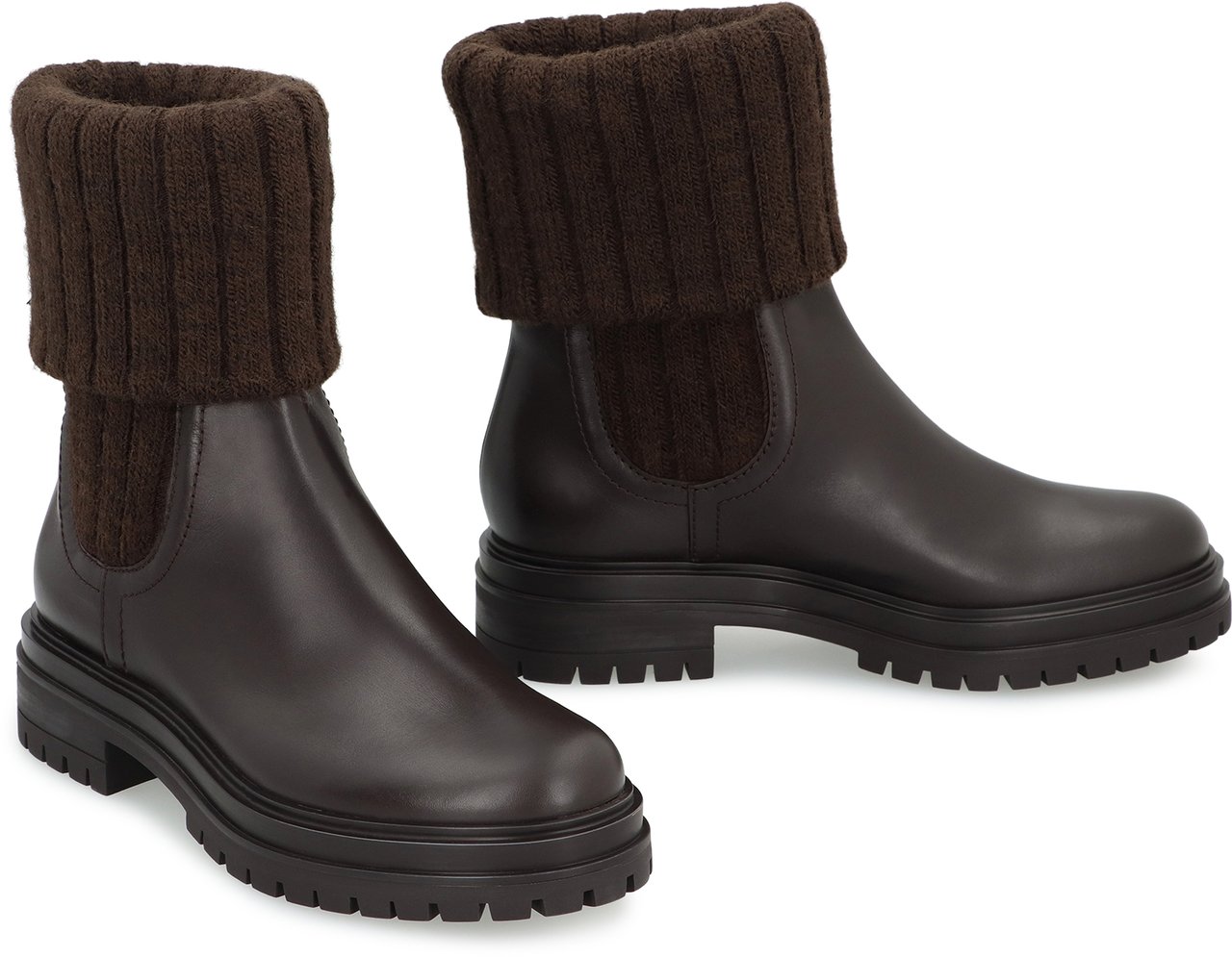 Gianvito Rossi Tenney Leather Chelsea boots Bruin