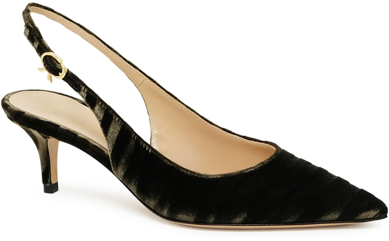 Gianvito Rossi GIANVITO ROSSI G95266.55RIC.VEZMINK MINK ZEBRA PRINT VELVET PUMPS Bruin