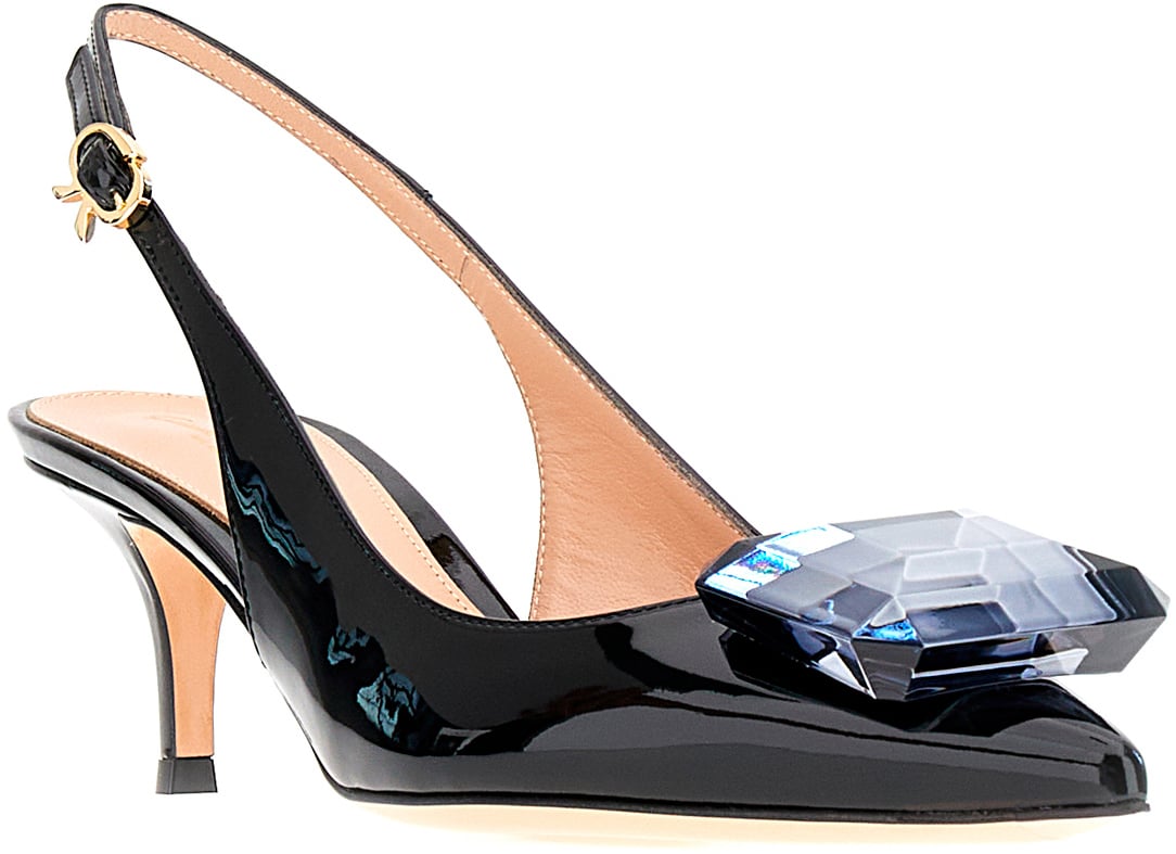 Gianvito Rossi Gianvito Rossi Black leather Jaipur pumps Zwart