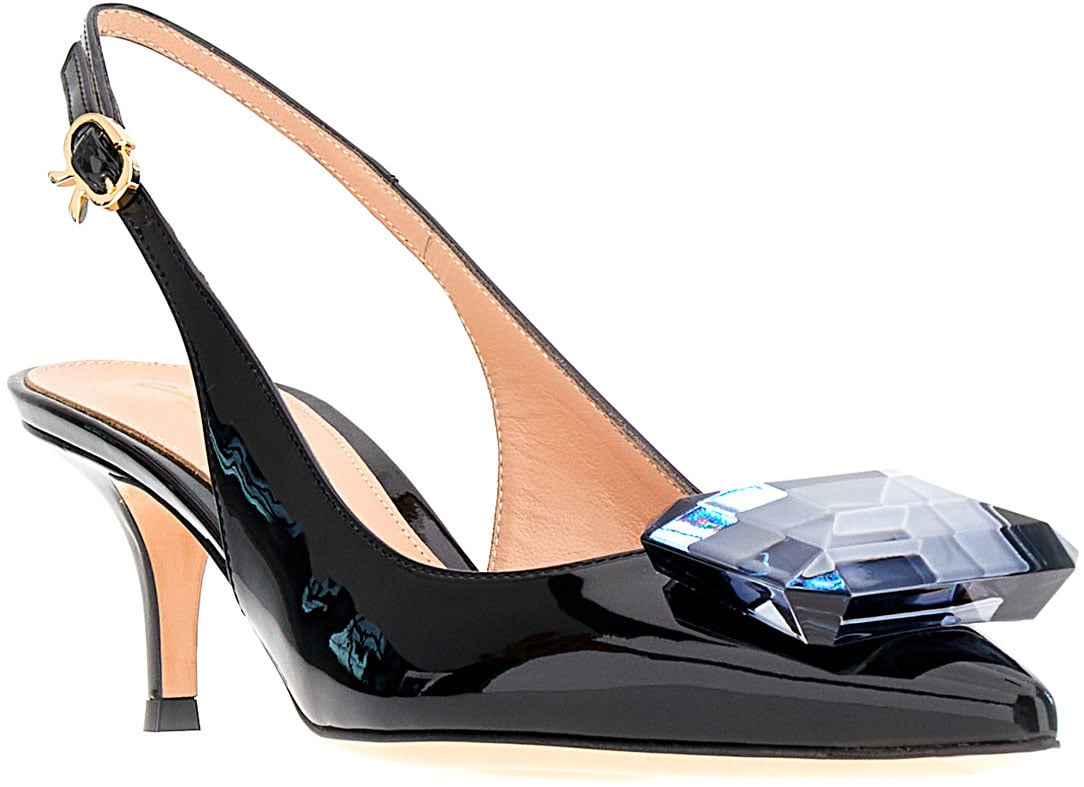 Gianvito Rossi Gianvito Rossi Black leather Jaipur pumps Zwart