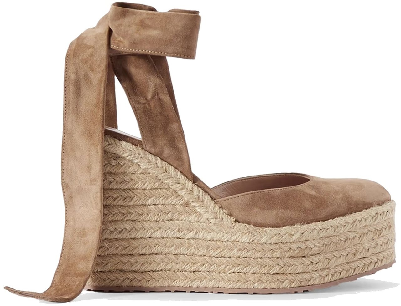 Gianvito Rossi Gianvito Rossi Suede Wedge Espadrilles Beige