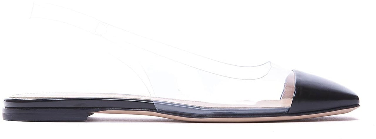 Gianvito Rossi Gianvito Rossi Plexi Slingback Flats Zwart