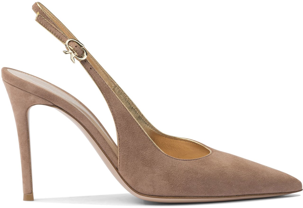 Gianvito Rossi "Yves" Slingback 100 mm Roze