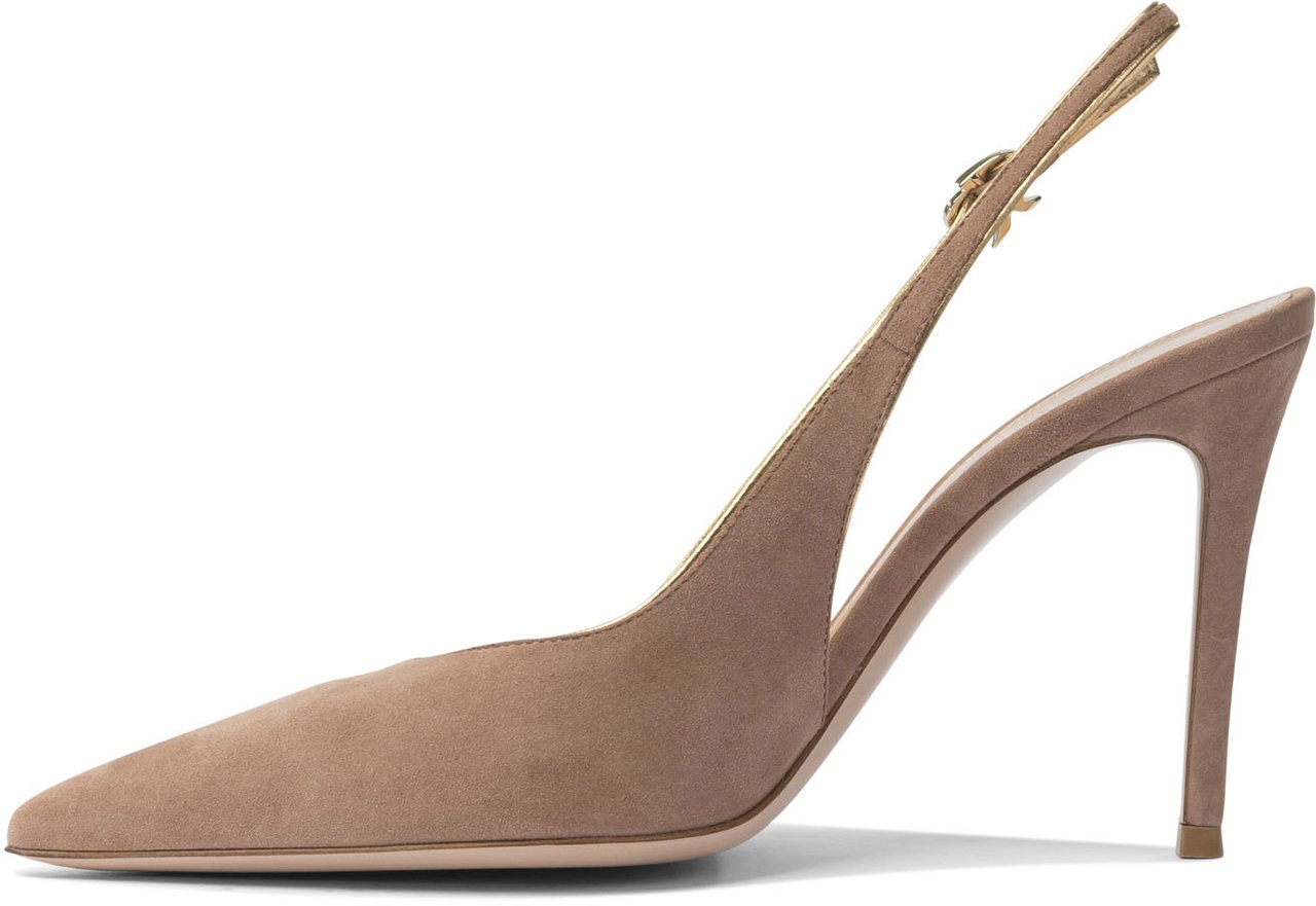 Gianvito Rossi "Yves" Slingback 100 mm Roze