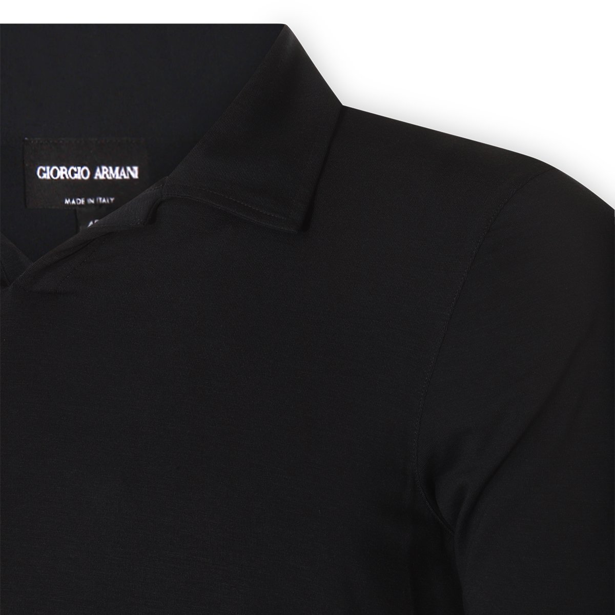 Giorgio Armani Short-Sleeve V-Neck Polo Shirt Zwart