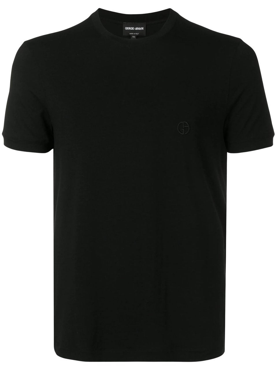 Giorgio Armani Blue Stretch Viscose Crewneck T-Shirt Blauw
