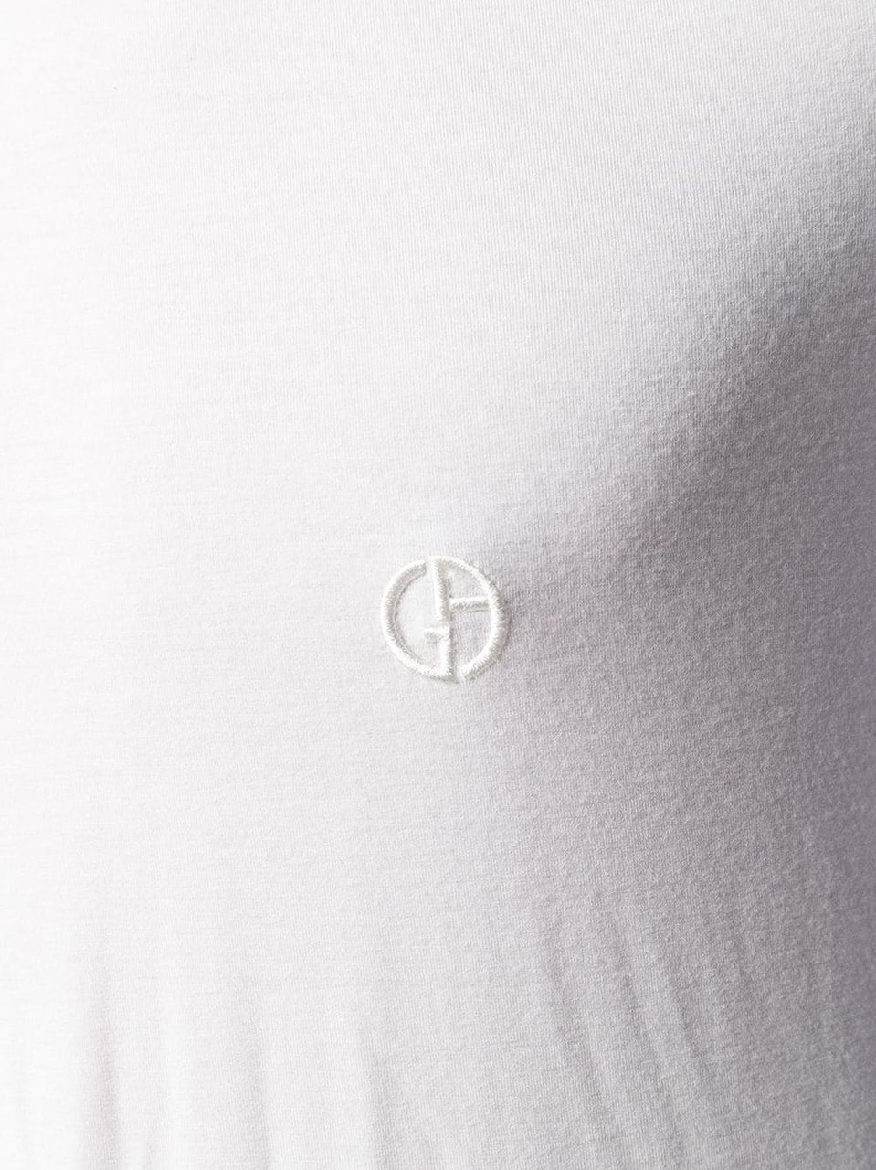 Giorgio Armani Short-Sleeve Embroidered Logo T-Shirt Wit