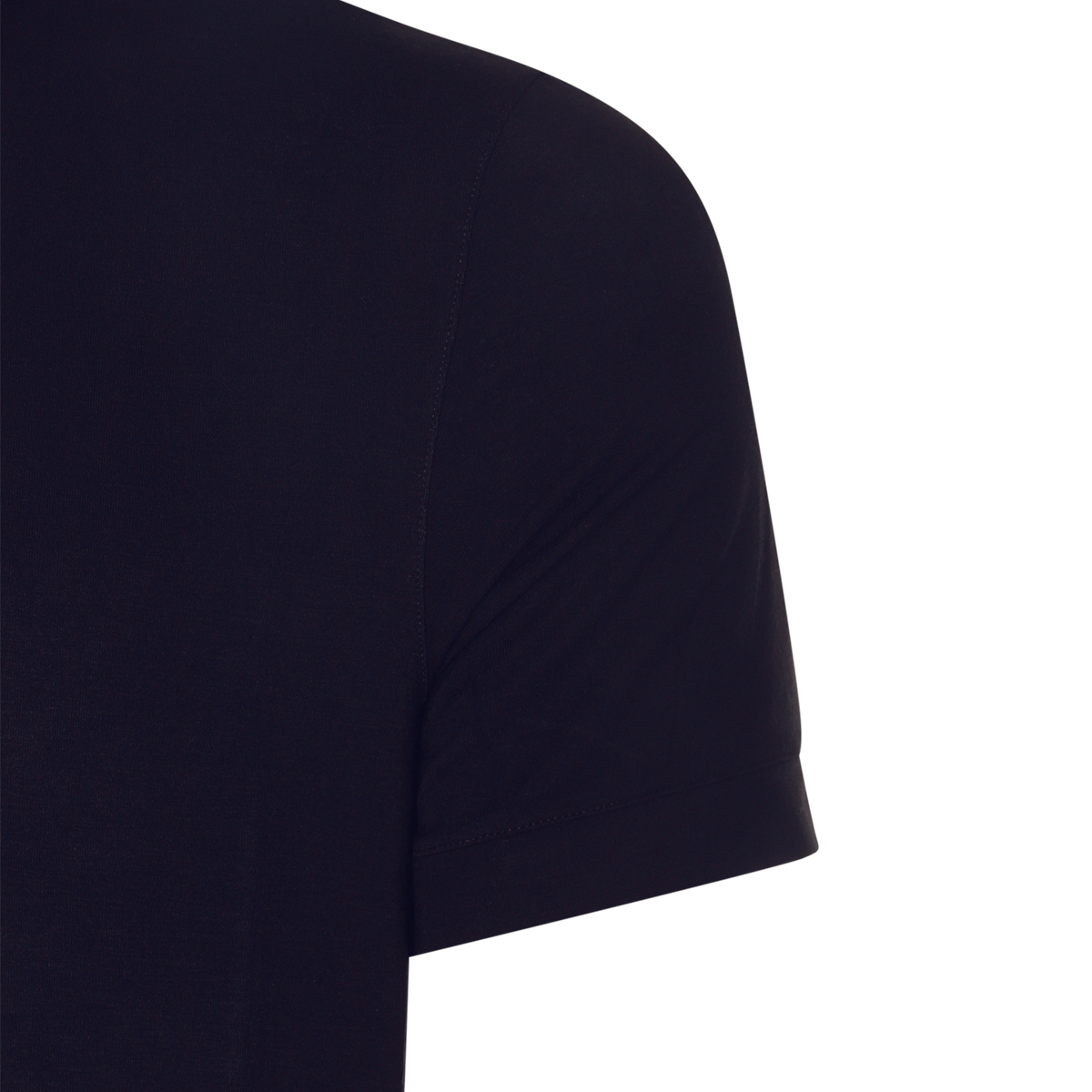 Giorgio Armani Blue Slim-Fit Crew Neck Embroidered T-Shirt Zwart