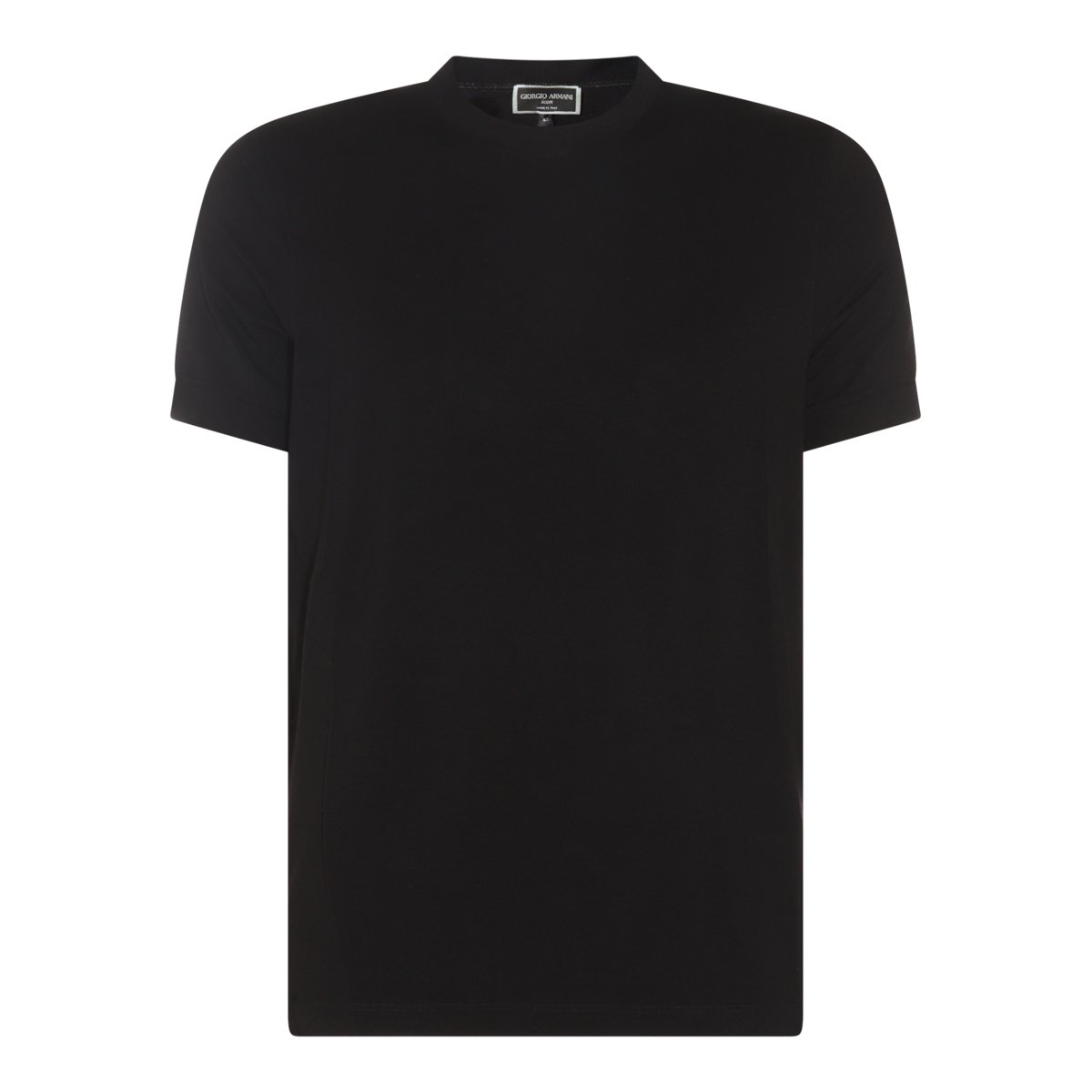 Giorgio Armani Viscose Black T-Shirt Zwart