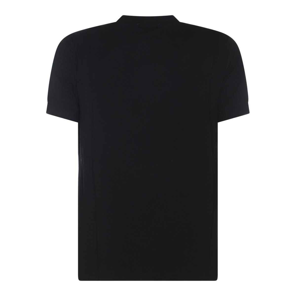 Giorgio Armani Viscose Black T-Shirt Zwart