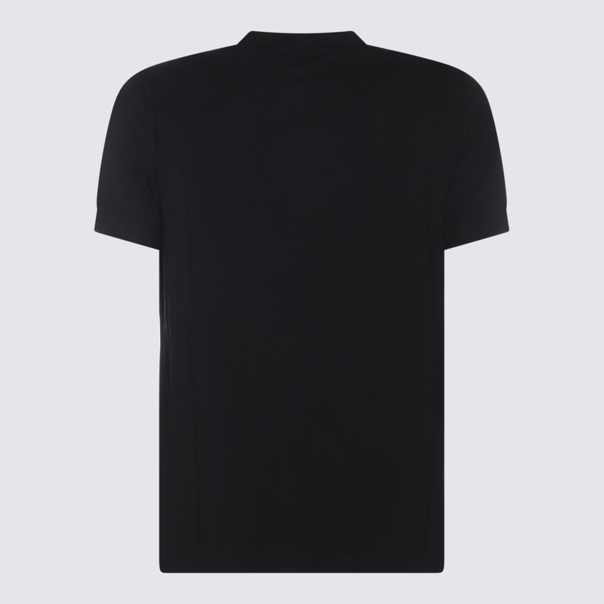 Giorgio Armani Viscose Black T-Shirt Zwart