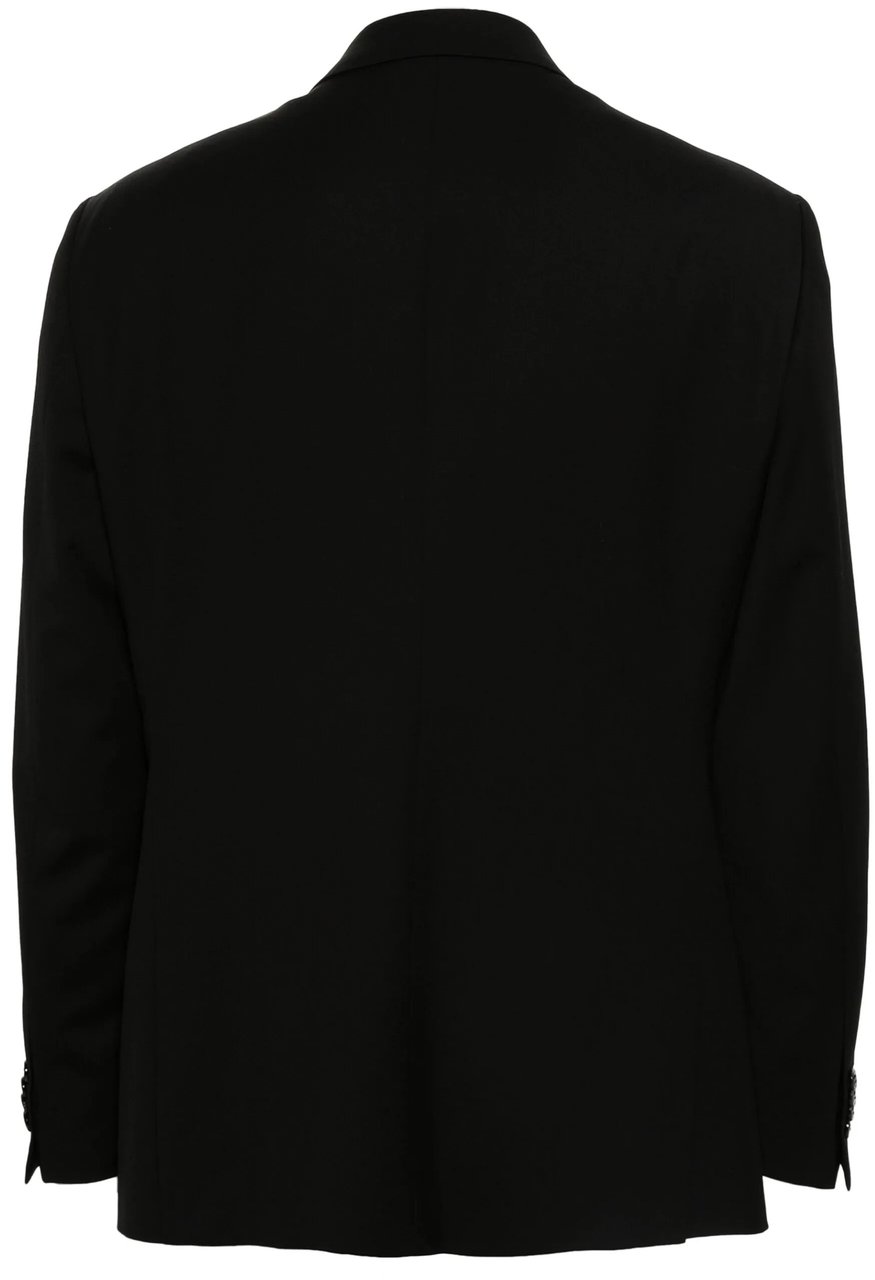 Giorgio Armani Tailored Black Notch Lapel Suit Jacket Zwart