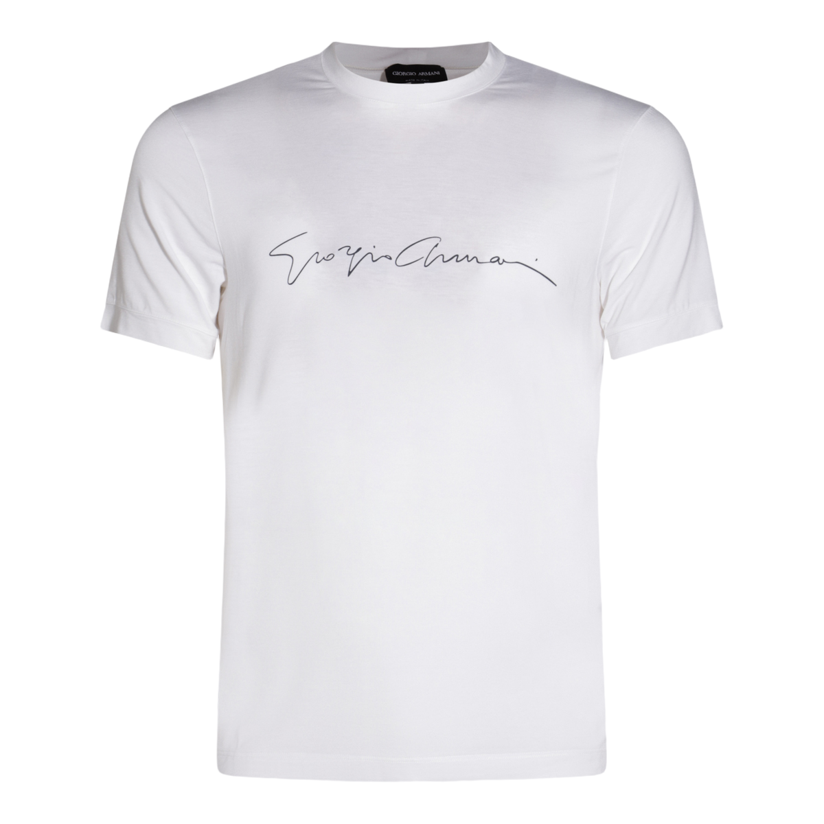 Giorgio Armani Script Logo Crew-Neck T-Shirt Rood