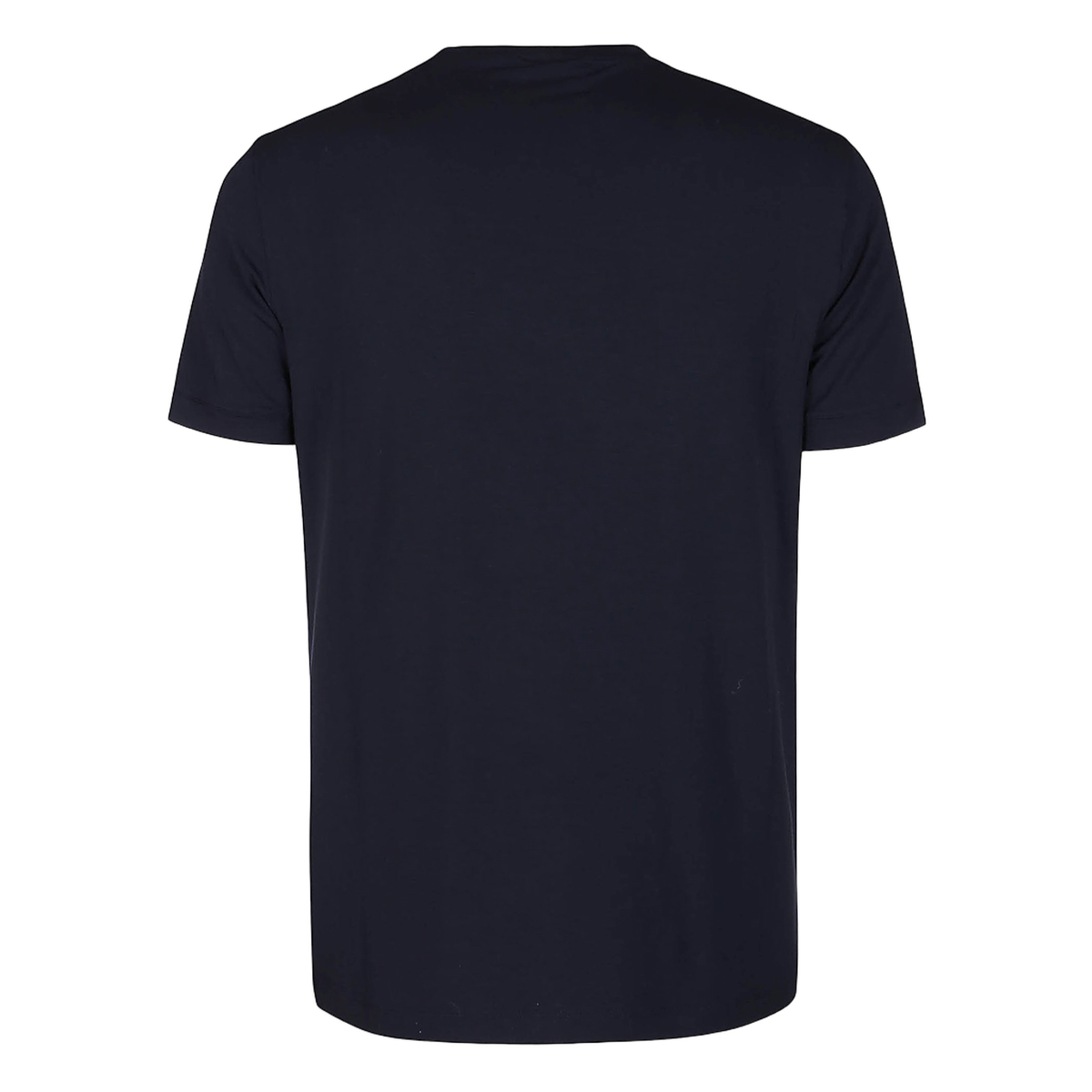 Giorgio Armani Deep Navy Blue Crew Neck T-Shirt Zwart
