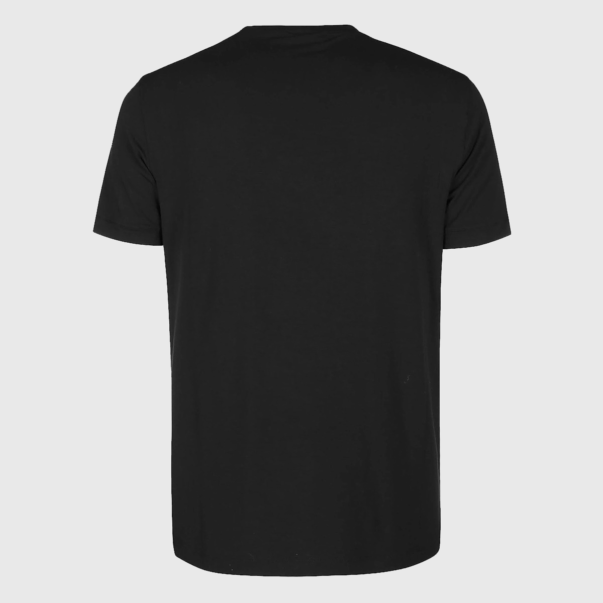 Giorgio Armani Viscose Black T-Shirt with Round Collar Zwart