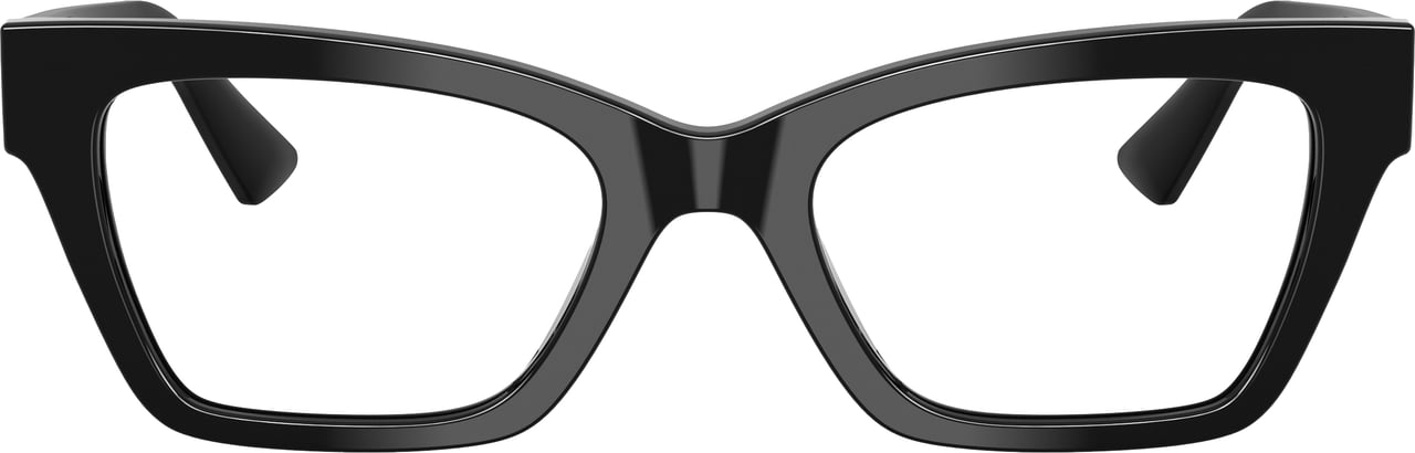 Giorgio Armani 0ar7285hu Rectangular Black Acetate Eyeglasses with Logo Emblem Wit