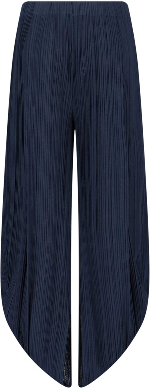 Giorgio Armani Tailored High-Waist Trousers with Straight Leg Design Blauw